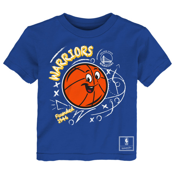 Футболка для малыша Golden State Warriors Mitchell & Ness Royal/Heather Gray Two-Pack Sketched Up Set