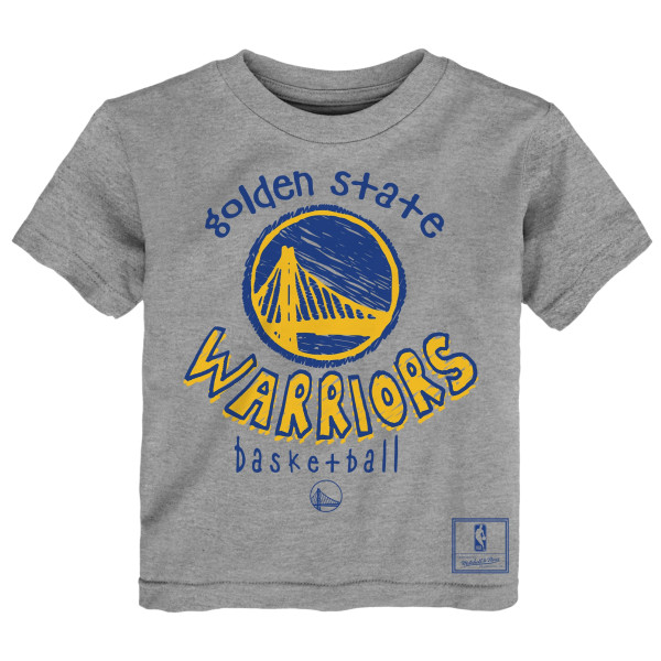 Футболка для малыша Golden State Warriors Mitchell & Ness Royal/Heather Gray Two-Pack Sketched Up Set