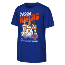 Подростковая Jalen Brunson, Josh Hart & Mikal Bridges Outerstuff Blue Nova Knicks T-Shirt