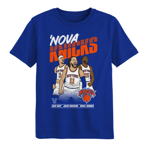 Футболка Preschool Jalen Brunson, Josh Hart & Mikal Bridges Outerstuff Blue Nova Knicks