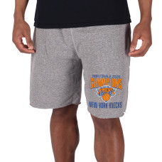 Шорты New York Knicks Concepts Sport Heather Gray 2026 NBA Finals Champions Mainstream Terry
