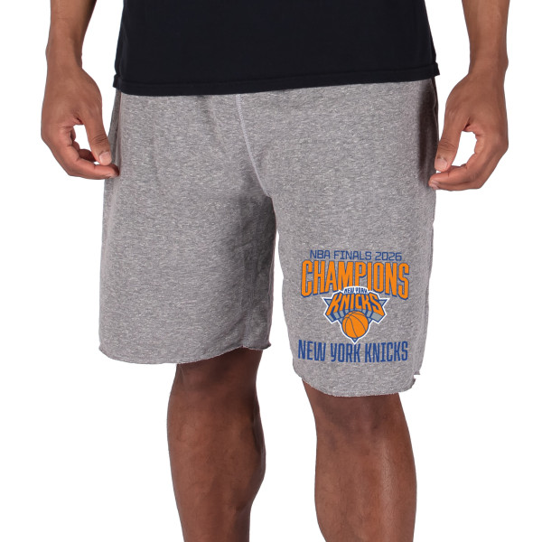 Шорты New York Knicks Concepts Sport Heather Gray 2026 NBA Finals Champions Mainstream Terry
