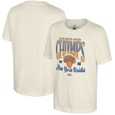 Подростковая New York Knicks Stadium Essentials Natural 2026 NBA Finals Champions Sky High T-Shirt