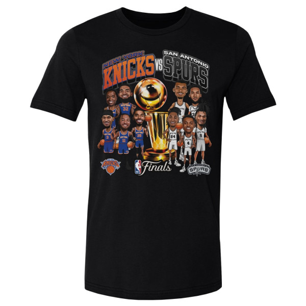 Футболка 500 Level Black San Antonio Spurs vs. New York Knicks 2026 NBA Finals Matchup