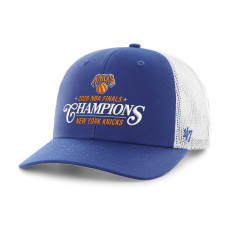Бейсболка New York Knicks 47 Blue 2026 NBA Finals Champions Trucker