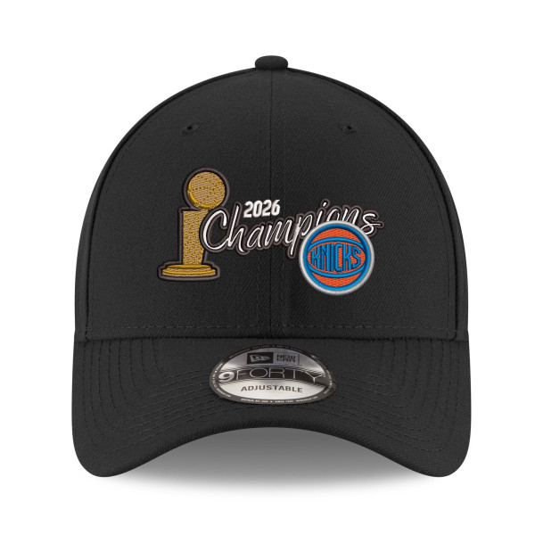 Бейсболка New York Knicks New Era Black 2026 NBA Finals Champions 9FORTY