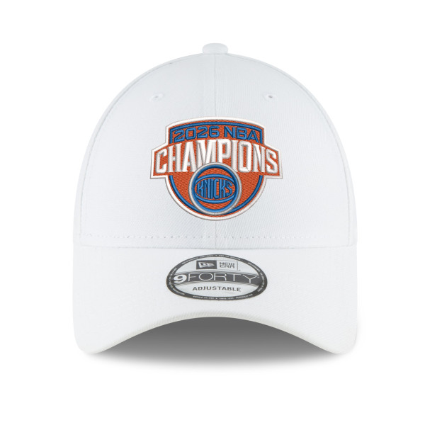 Бейсболка New York Knicks New Era White 2026 NBA Finals Champions 9FORTY