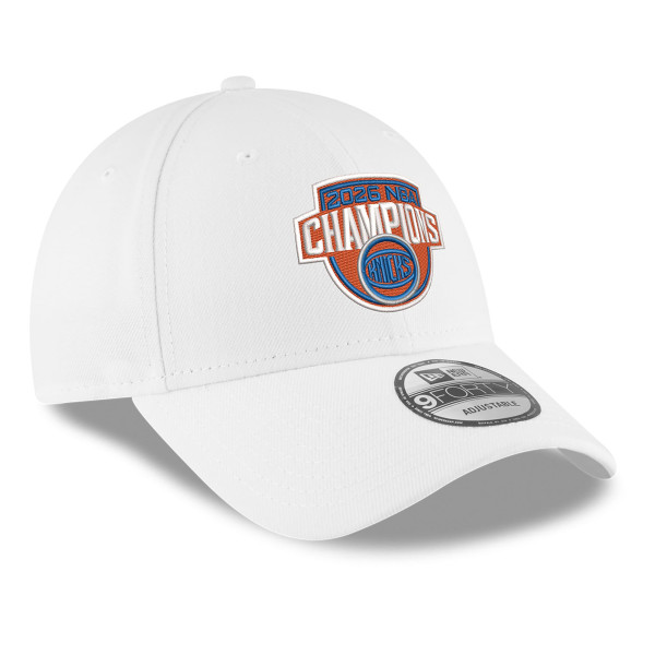 Бейсболка New York Knicks New Era White 2026 NBA Finals Champions 9FORTY