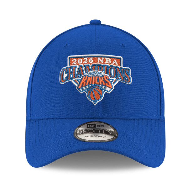Бейсболка New York Knicks New Era Blue 2026 NBA Finals Champions 9FORTY