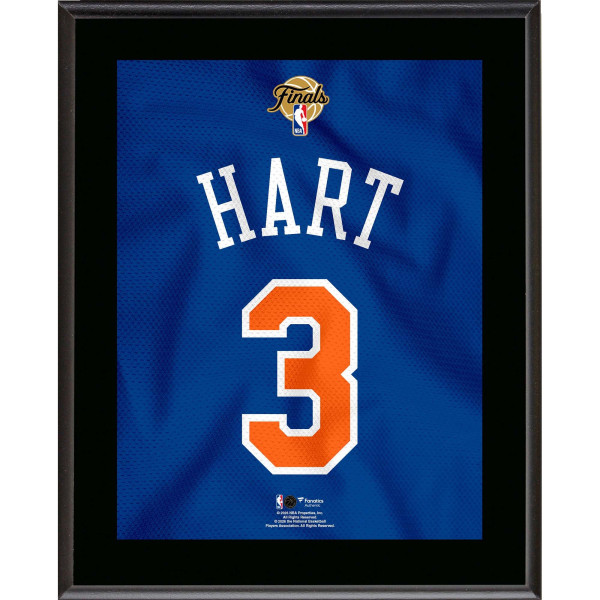 Josh Hart New York Knicks Fanatics Authentic 10.5 x 13 2026 NBA Finals Jersey Number Sublimated Plaque