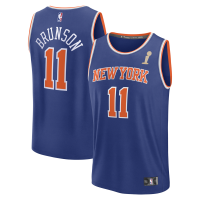 Подростковая New York Knicks Jalen Brunson Fanatics Blue 2026 NBA Finals Champions Fast Break Replica Jersey - Icon Edition