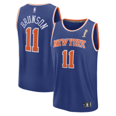 Подростковая New York Knicks Jalen Brunson Fanatics Blue 2026 NBA Finals Champions Fast Break Replica Jersey - Icon Edition