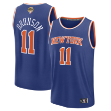 Подростковая New York Knicks Jalen Brunson Fanatics Blue 2026 NBA Finals Patch Fast Break Jersey - Icon Edition