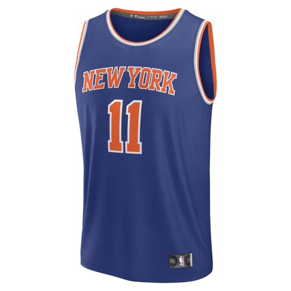 Подростковая New York Knicks Jalen Brunson Fanatics Blue 2026 NBA Finals Patch Fast Break Jersey - Icon Edition