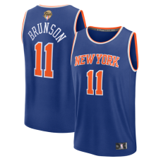 Джерси Jalen Brunson New York Knicks Fanatics 2026 NBA Finals Patch Fast Break Replica - Icon Edition - Blue