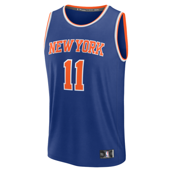 Джерси Jalen Brunson New York Knicks Fanatics 2026 NBA Finals Patch Fast Break Replica - Icon Edition - Blue