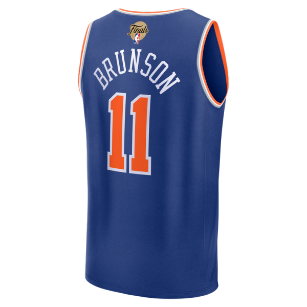 Джерси Jalen Brunson New York Knicks Fanatics 2026 NBA Finals Patch Fast Break Replica - Icon Edition - Blue