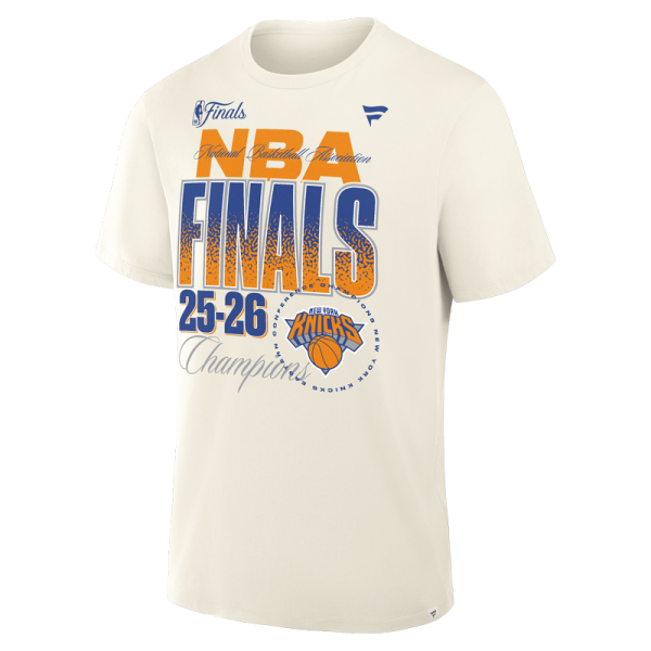 Футболка New York Knicks Cream 2026 NBA Finals Champions Stylized
