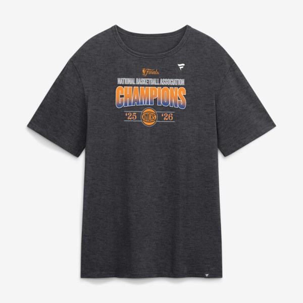 Футболка New York Knicks Charcoal 2026 NBA Finals Champions Roster
