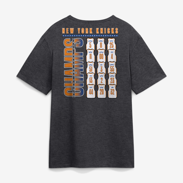 Футболка New York Knicks Charcoal 2026 NBA Finals Champions Roster