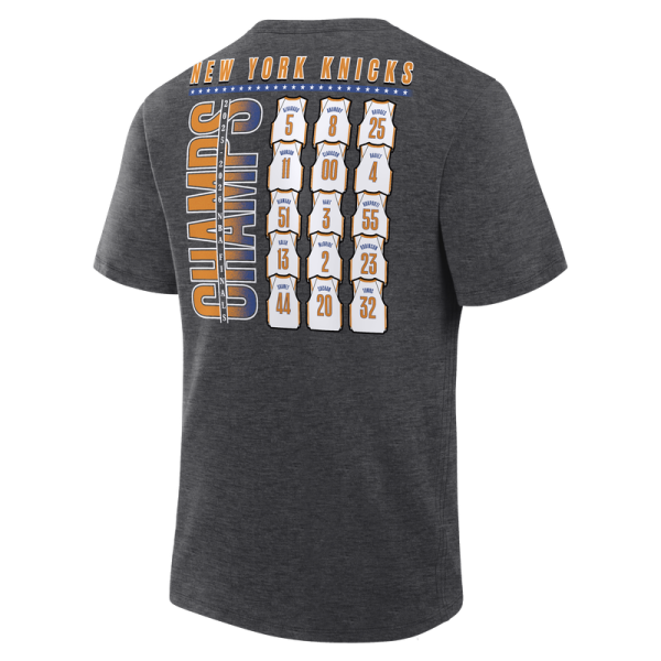 Футболка New York Knicks Charcoal 2026 NBA Finals Champions Roster