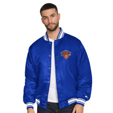 Куртка New York Knicks Starter Blue Final Buzzer Satin Varsity Full-Snap