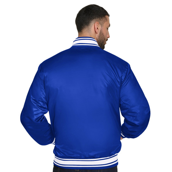 Куртка New York Knicks Starter Blue Final Buzzer Satin Varsity Full-Snap