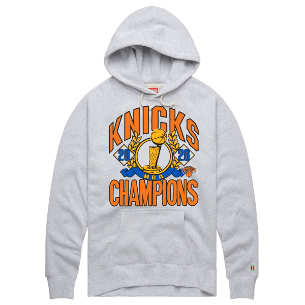 Толстовка Unisex New York Knicks Homage Ash 2026 NBA Finals Champions Tri-Blend