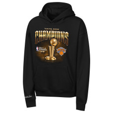 Подростковая New York Knicks Mitchell & Ness Black 2026 NBA Finals Champions Hoodie
