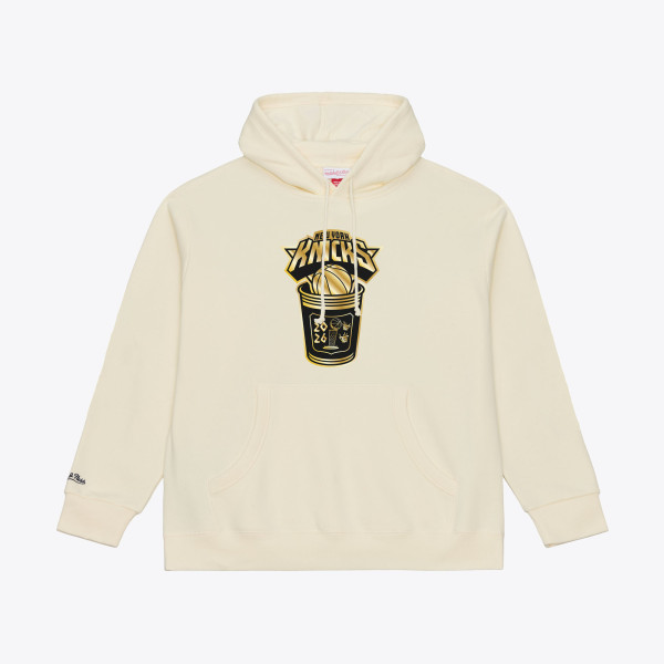 Толстовка New York Knicks Mitchell & Ness Cream 2026 NBA Finals Champions Gold Coffee Cup