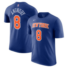 Футболка Unisex New York Knicks OG Anunoby Nike Blue Name & Number - Icon Edition