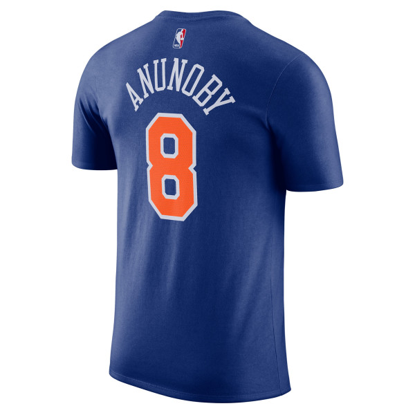 Футболка Unisex New York Knicks OG Anunoby Nike Blue Name & Number - Icon Edition