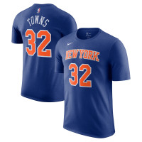 Футболка Unisex New York Knicks Karl-Anthony Towns Nike Blue Name & Number - Icon Edition