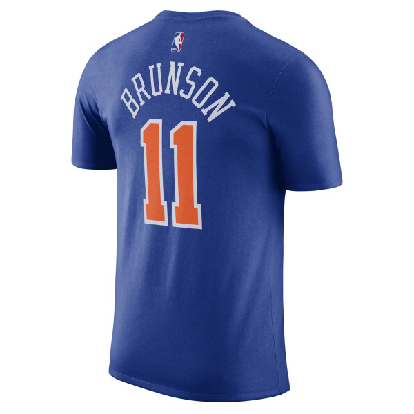 Футболка Unisex New York Knicks Jalen Brunson Nike Blue Name & Number - Icon Edition