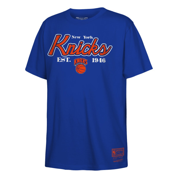 Подростковая New York Knicks Mitchell & Ness Blue Opening Day T-Shirt