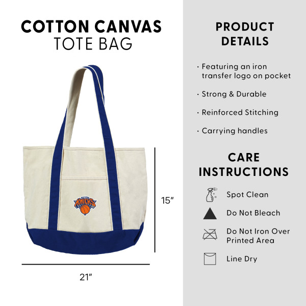 New York Knicks The Northwest Group Colored Strap Canvas Tote Bag