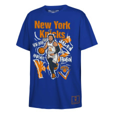 Подростковая New York Knicks Jalen Brunson Mitchell & Ness Blue Chalked Up T-Shirt