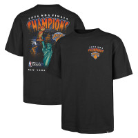 Футболка New York Knicks 47 Black 2026 NBA Finals Champions Statue of Liberty Trophy Foundation