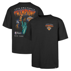 Футболка New York Knicks 47 Black 2026 NBA Finals Champions Statue of Liberty Trophy Foundation