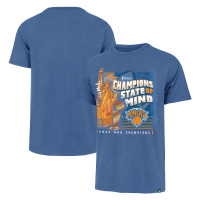 Футболка New York Knicks 47 Blue 2026 NBA Finals Champions Statue of Liberty Franklin