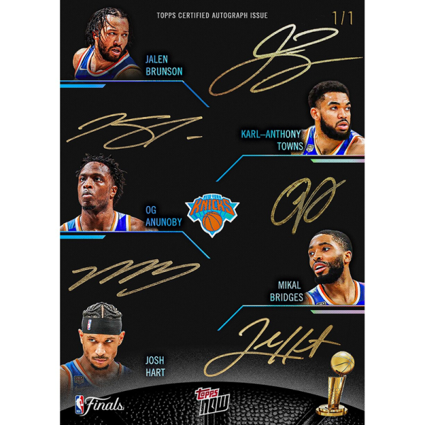 Карточка 2026 NBA Champions - New York Knicks - NBA Topps NOW® 16-Card Team Set