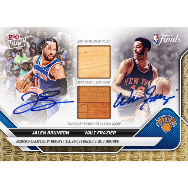 Карточка 2026 NBA Champions - New York Knicks - NBA Topps NOW® 16-Card Team Set