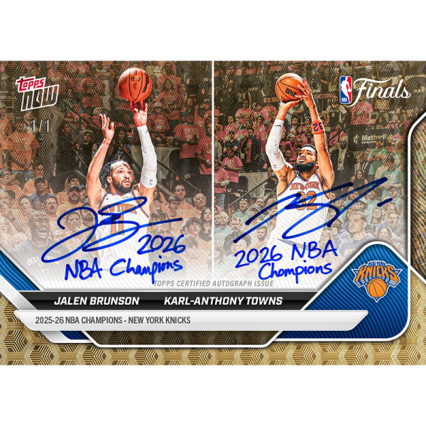 Карточка 2026 NBA Champions - New York Knicks - NBA Topps NOW® 16-Card Team Set