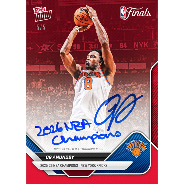 Карточка 2026 NBA Champions - New York Knicks - NBA Topps NOW® 16-Card Team Set