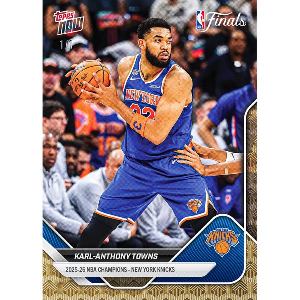 Карточка 2026 NBA Champions - New York Knicks - NBA Topps NOW® 16-Card Team Set