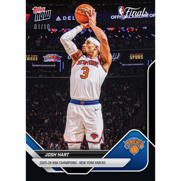Карточка 2026 NBA Champions - New York Knicks - NBA Topps NOW® 16-Card Team Set