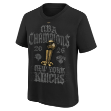 Подростковая New York Knicks Nike Black 2026 NBA Finals Champions Locker Room T-Shirt