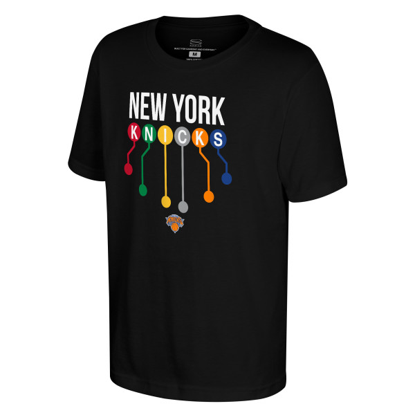 Детская футболка New York Knicks Stadium Essentials Black Subway Lines