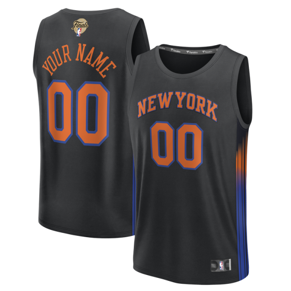 Подростковая Именная джерси New York Knicks Fanatics Black 2026 NBA Finals Fast Break - Statement Edition