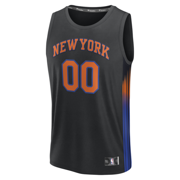 Подростковая Именная джерси New York Knicks Fanatics Black 2026 NBA Finals Fast Break - Statement Edition